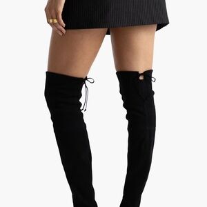 STUART WEITZMAN Jocey stretch-suede over-the-knee boots